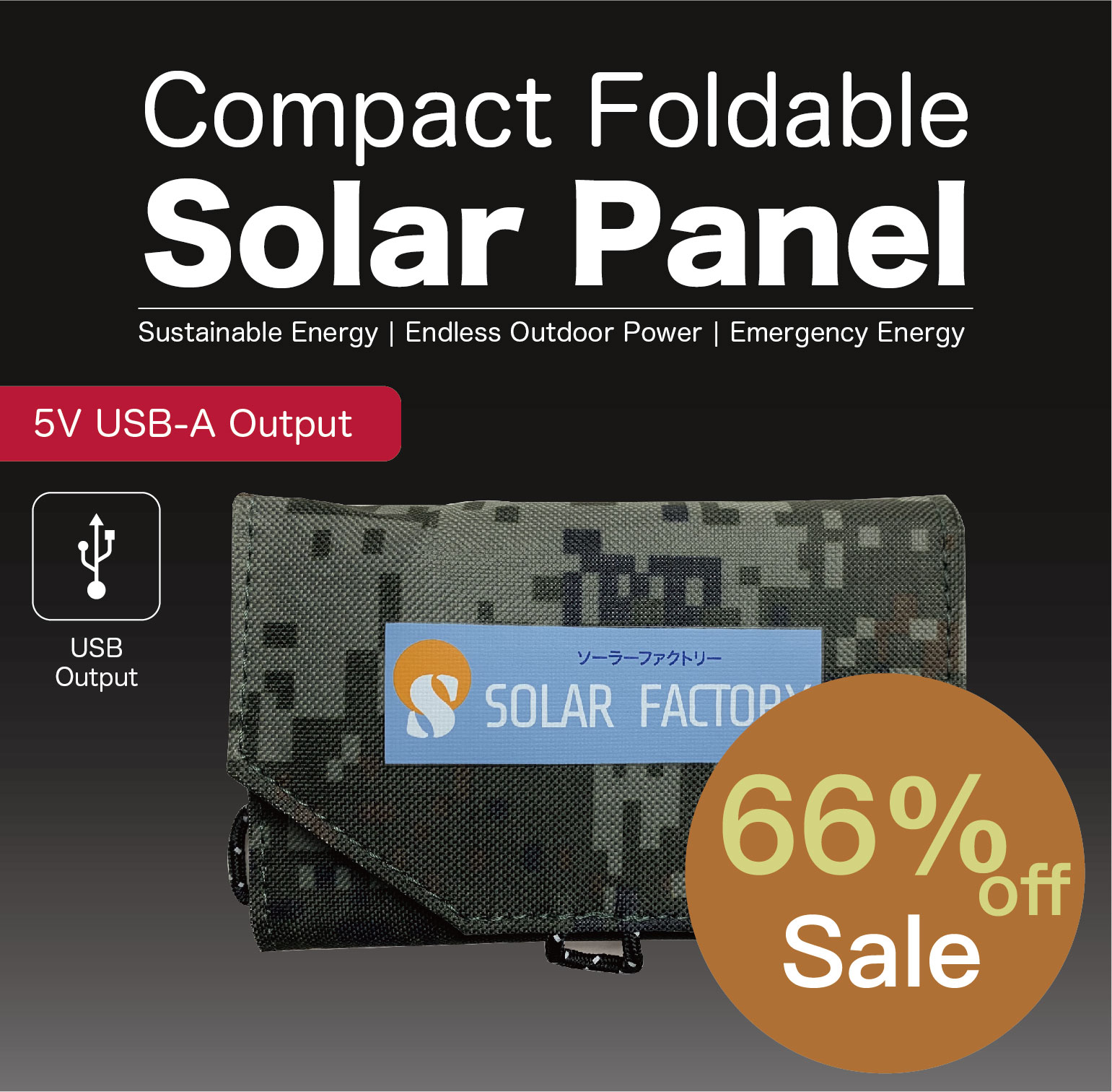 SP5W Compact Foldable Solar Panel - Powerbegin - We, powerbegin are a registered company selling certified varieties of accessories and gadgets that run based on solar energy.